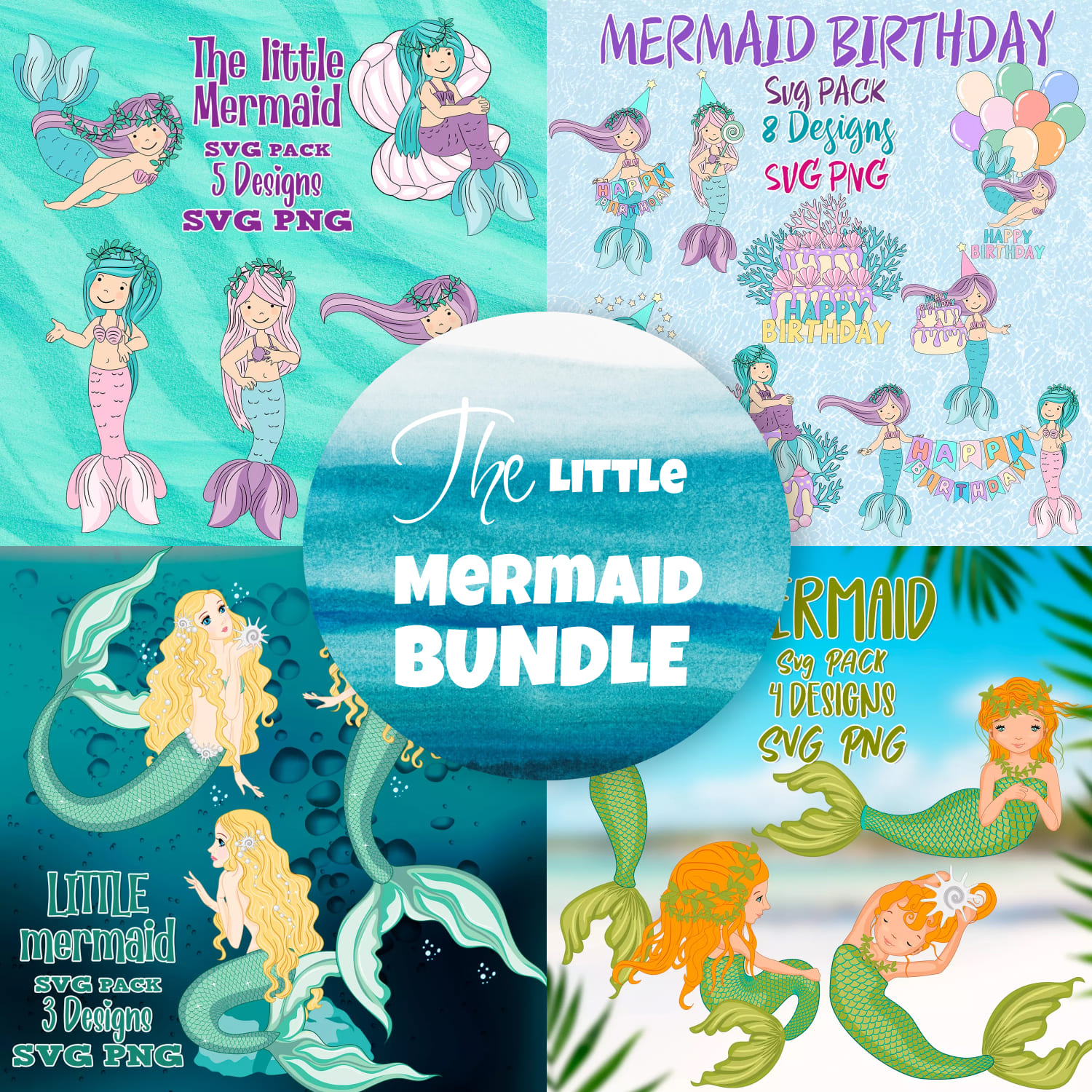 The Little Mermaid SVG Bundle.