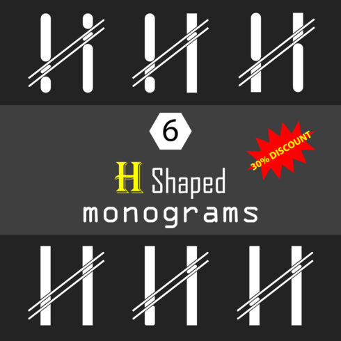 H Shaped Monograms Logos Design cover image.
