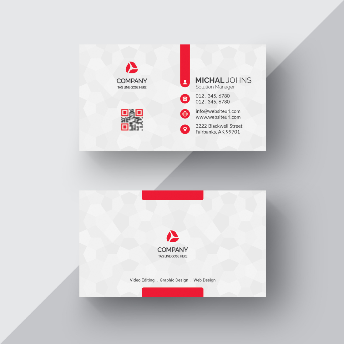 Business Card Double Sided Template - main image preview.
