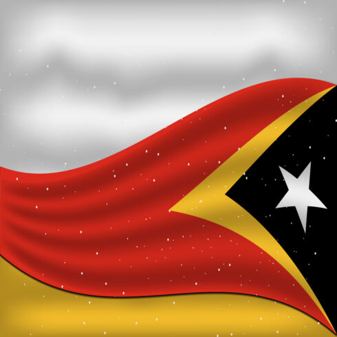 Enchanting image of the flag of Timor-Leste.
