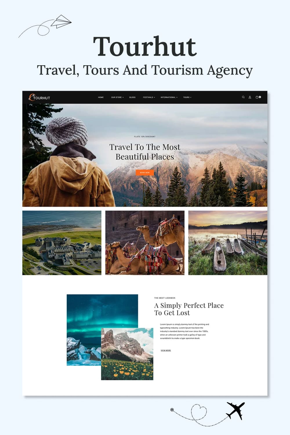 Tourhut - Travel, Tours, And Tourism Agency Shopify Responsive Theme - Pinterest.
