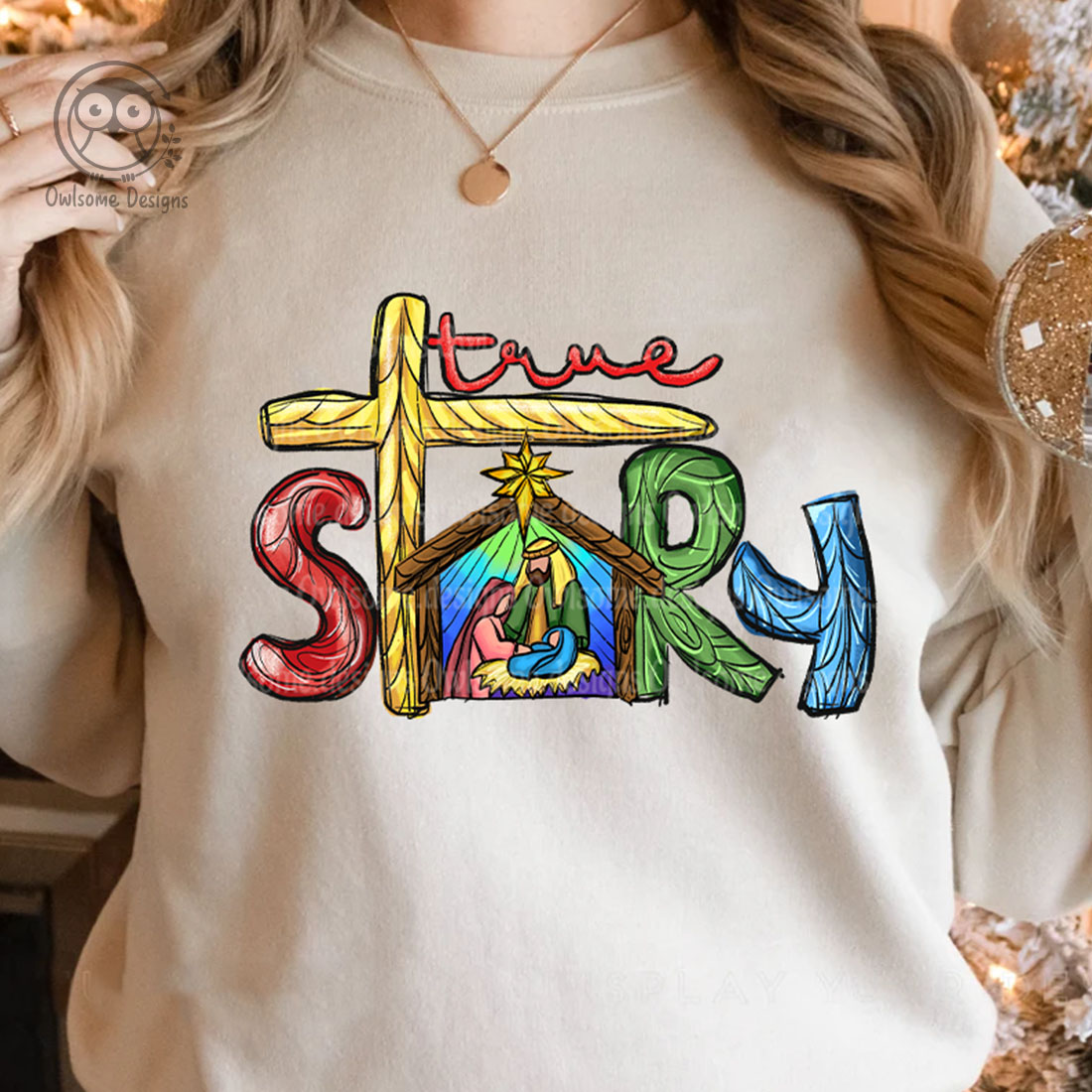 Sweetshot True Story Christian Sublimation Design preview image.