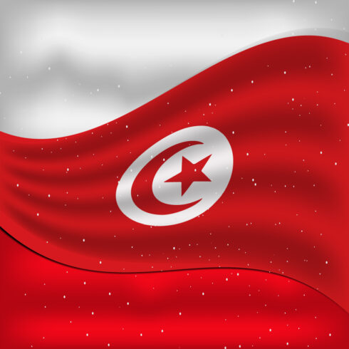 Amazing image of Tunisia flag.