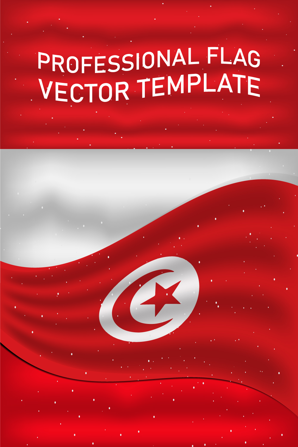 Unique image of the flag of Tunisia.