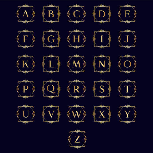 Gold Artistic Letter Logos Design cover image.