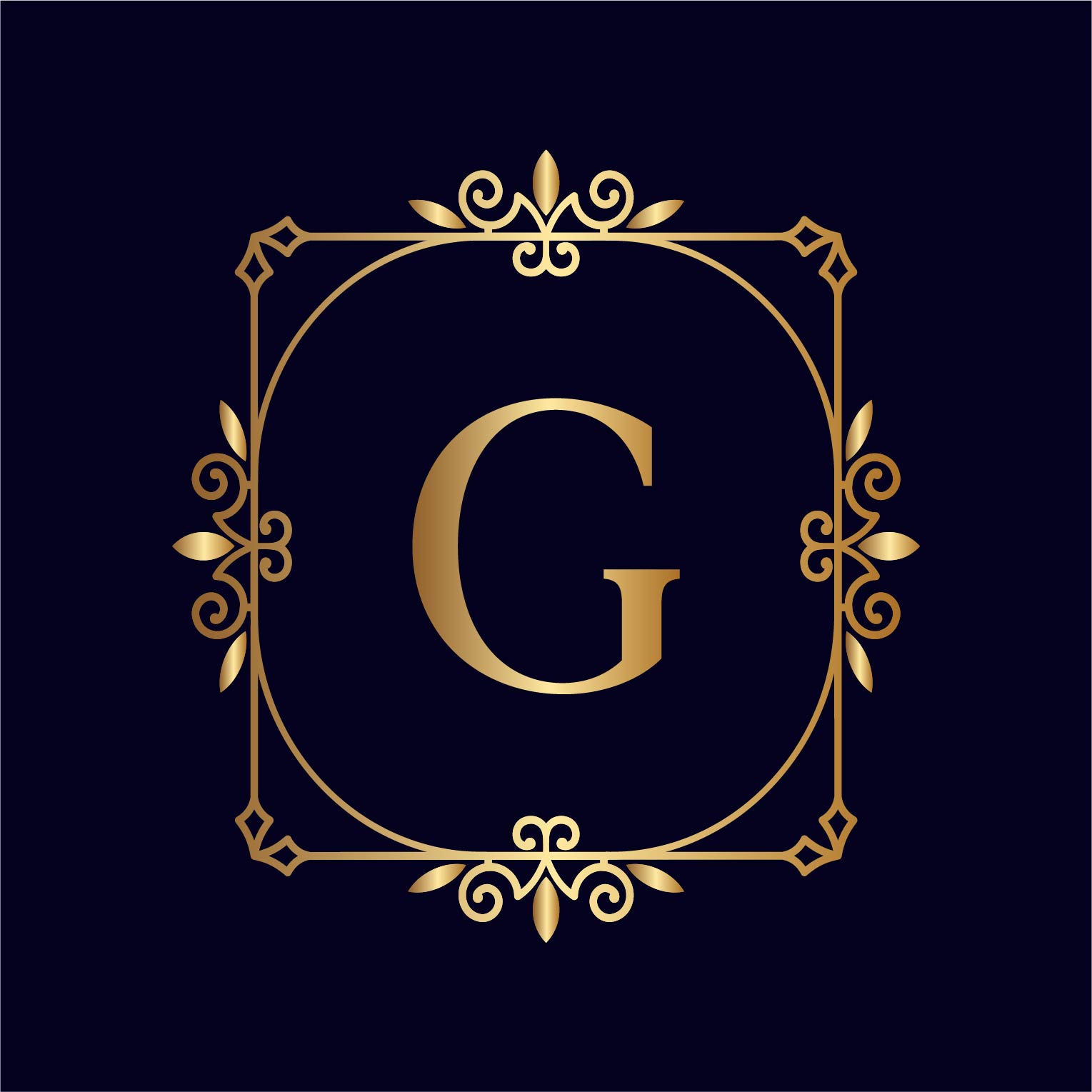Artistic Gold Letter G Logos Design preview image.