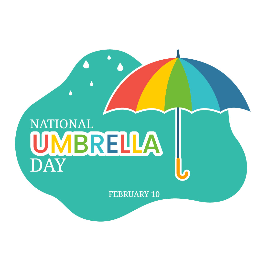 National Umbrella Day Illustration cover image.
