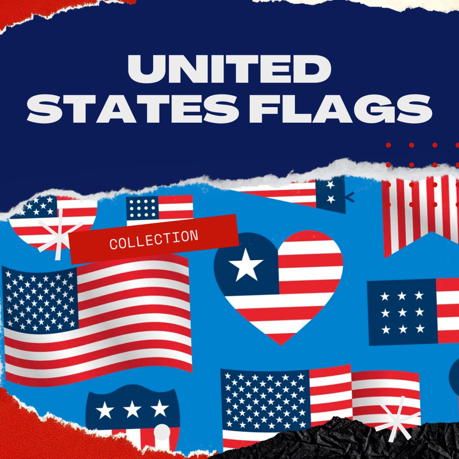 United States Flags.