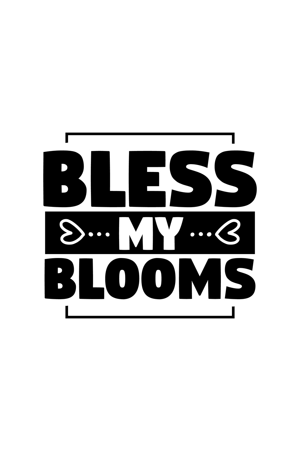 Bless My Blooms SVG Design pinterest image.