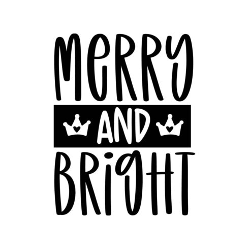 Merry and Bright SVG Design cover image.