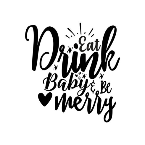 Eat Drink Be Merry SVG Design cover image.