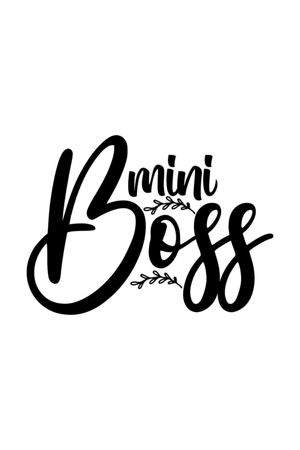 Image with unique black inscription mini boss.