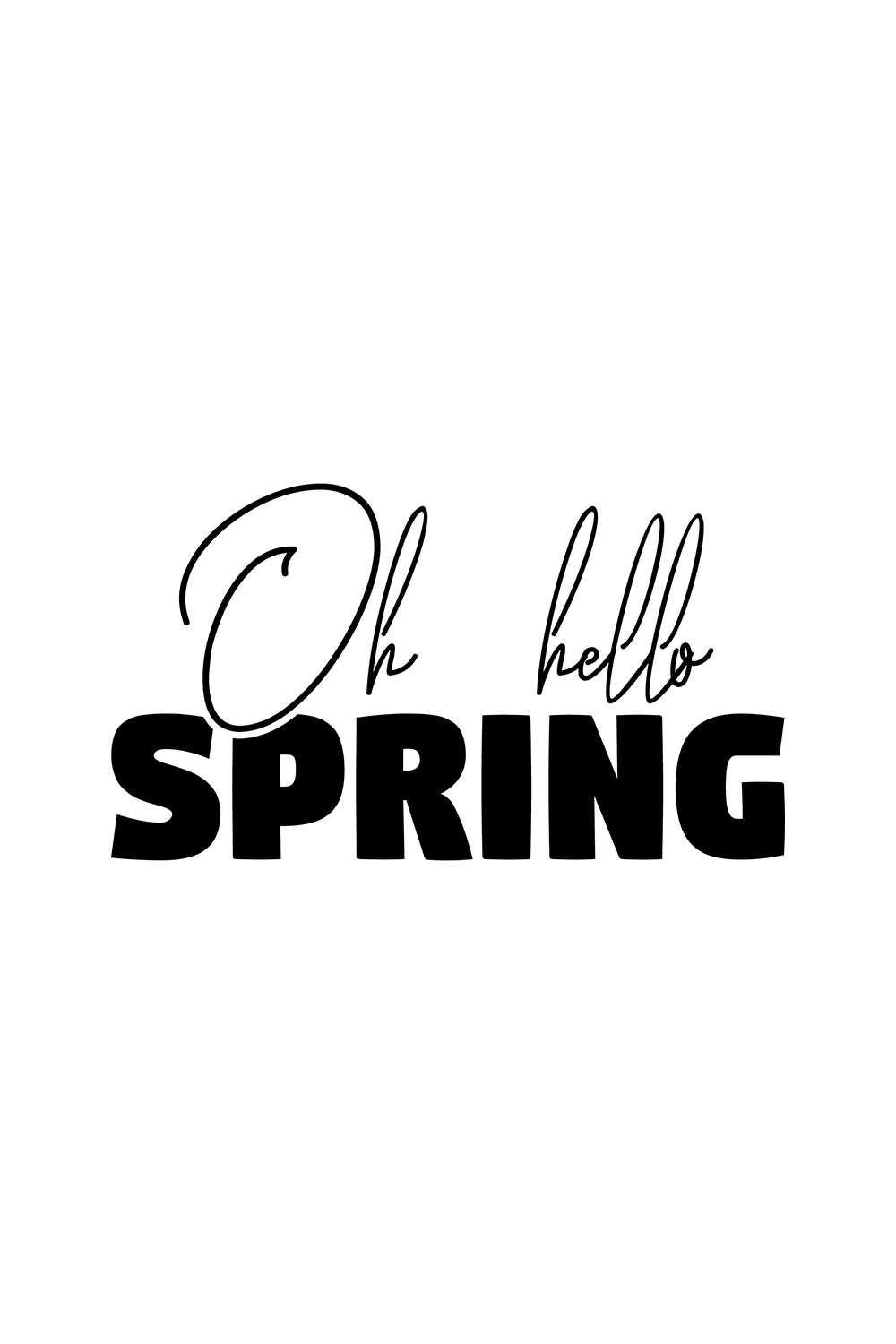 Typography Oh hello spring T-shirt SVG Design pinterest image.