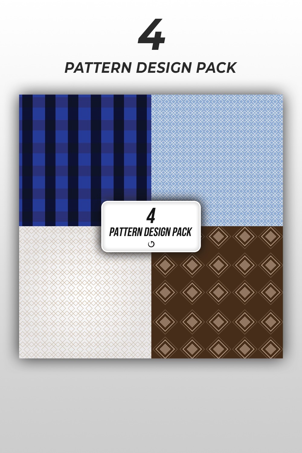 4 Pattern Designs Pack Template Editable File - pinterest image preview.