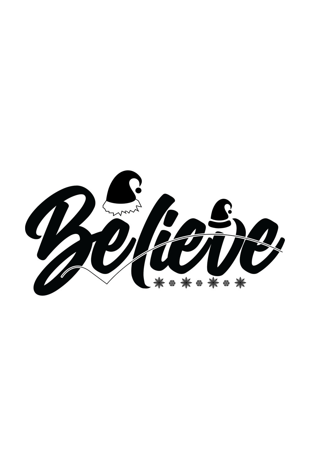 Image with adorable black lettering for Believe prints.