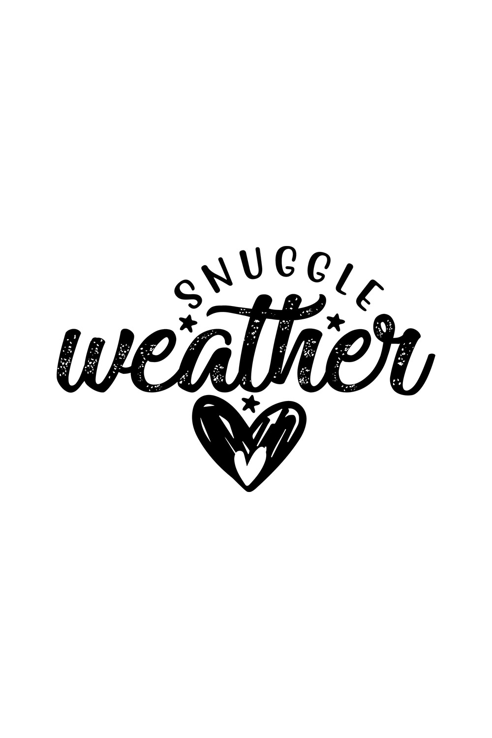 Image with gorgeous black lettering for Snuggle Weather prints.