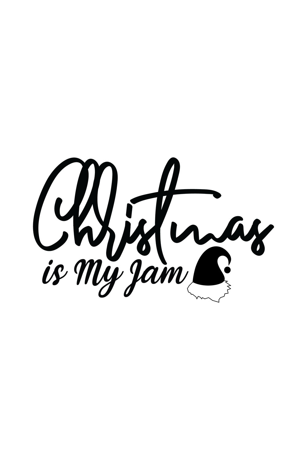 Image with elegant black lettering for Christmas is My Jam prints.