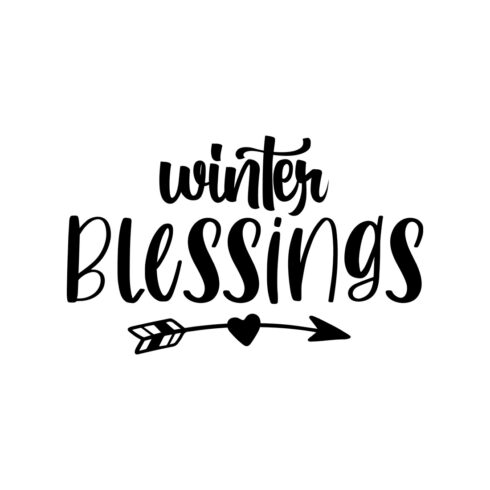 Image with gorgeous black lettering for Winter Blessings prints.