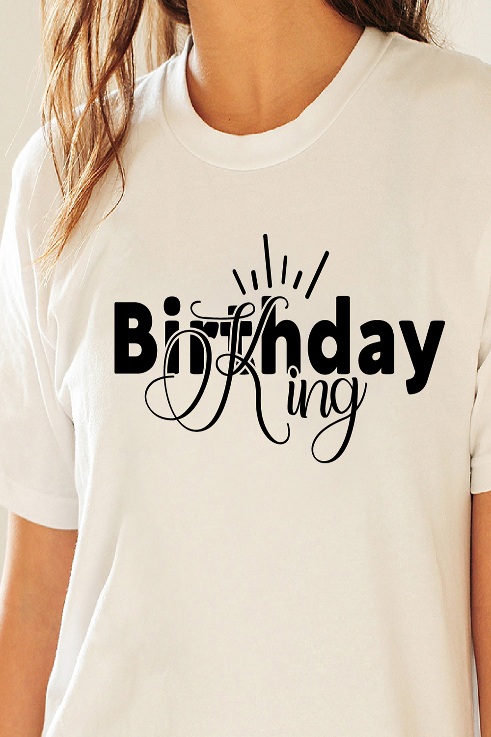 Typography T-shirt Birthday King Design pinterest image.
