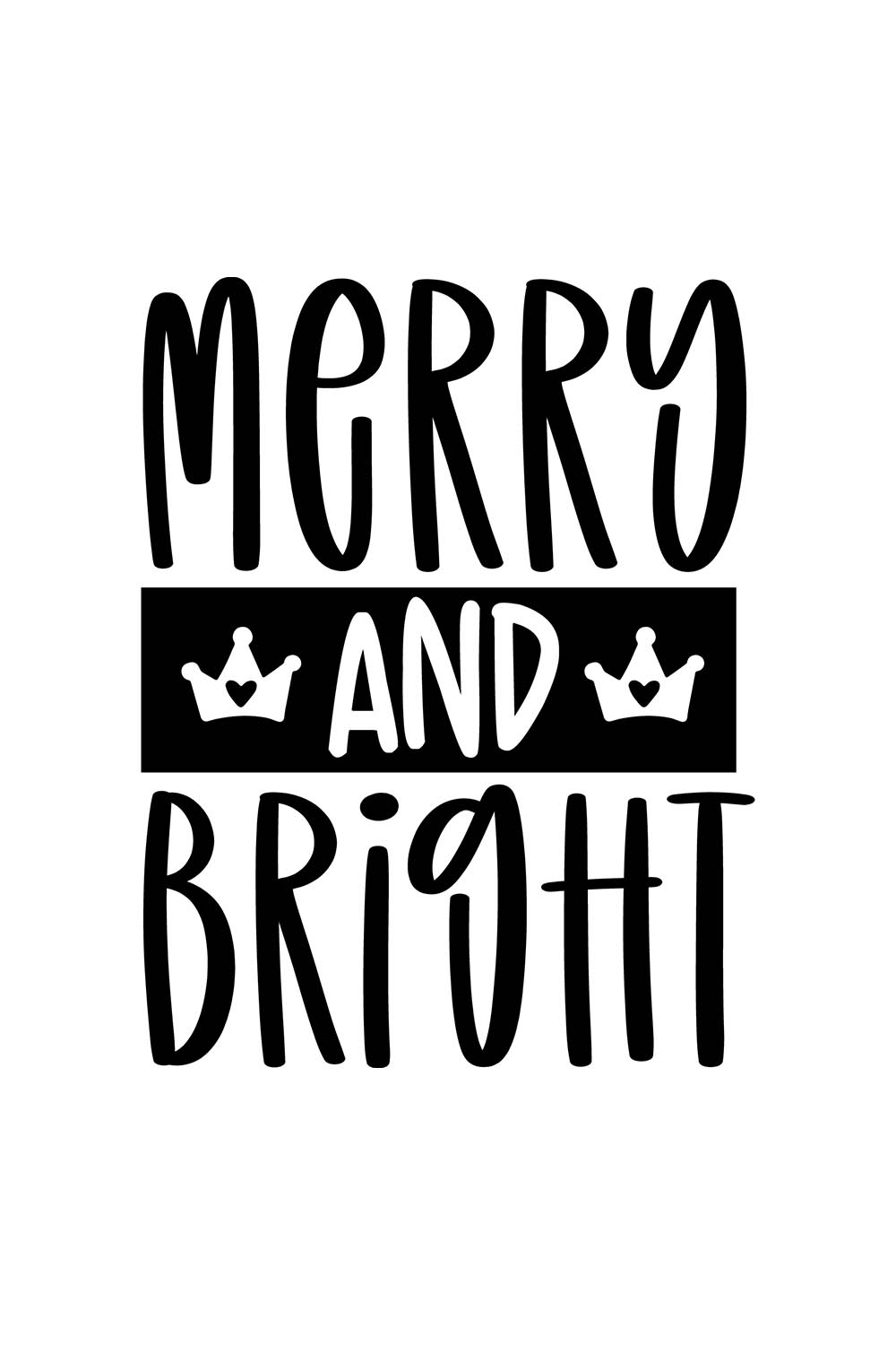 Merry and Bright SVG Design pinterest image.