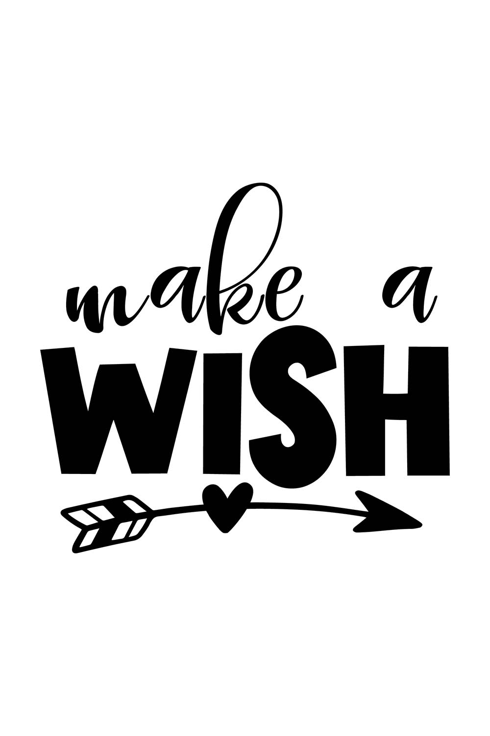 Image with exquisite black lettering for Make a Wish prints.
