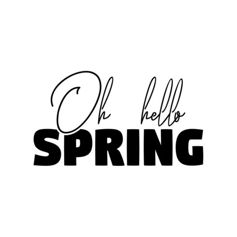 Typography Oh hello spring T-shirt SVG Design cover image.