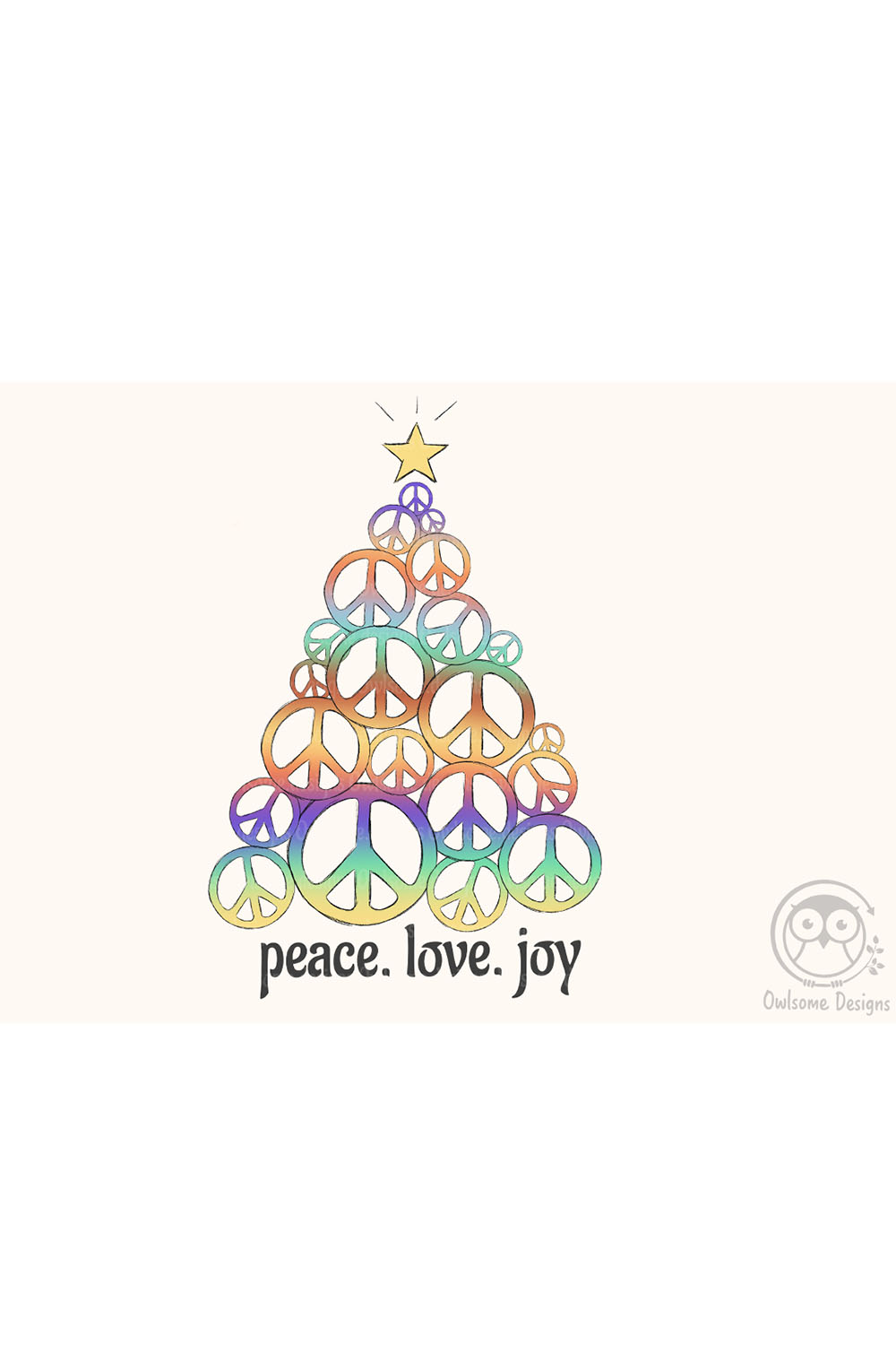 Christmas Peace Love Joy Sublimation Graphics pinterest image.