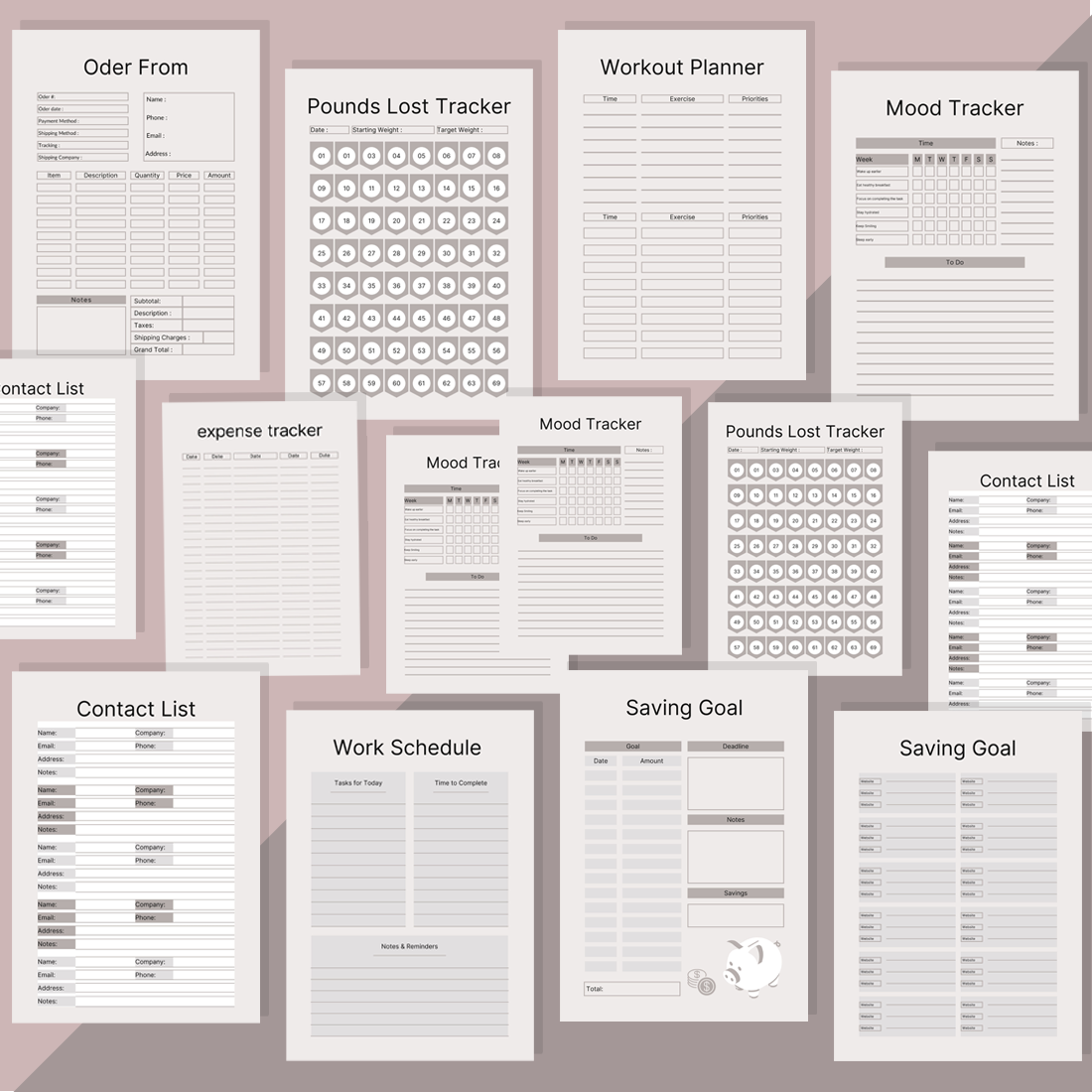 Ultimate Planner Templates Canva preview image.