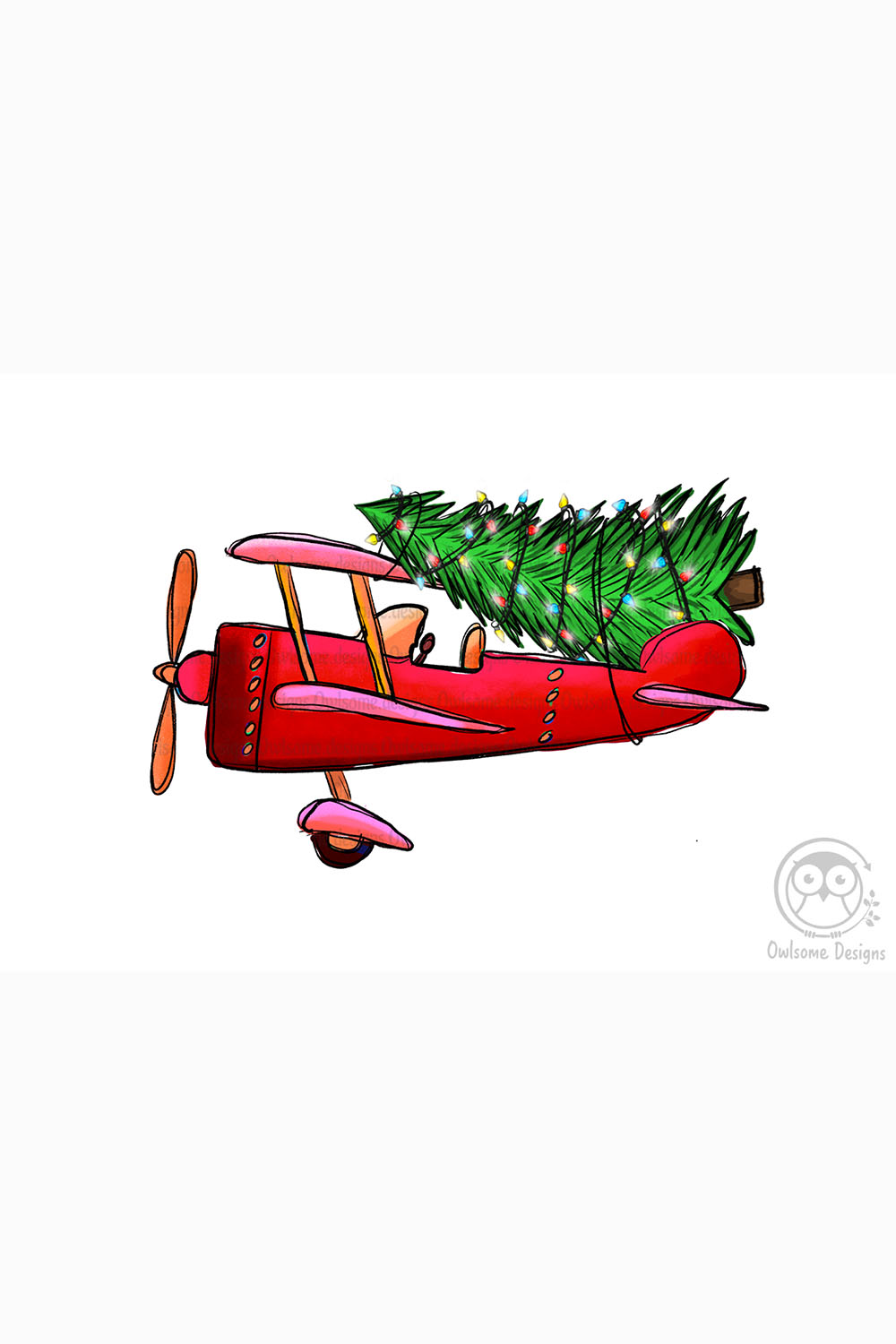 Plane Christmas Tree - Pinterest image preview.