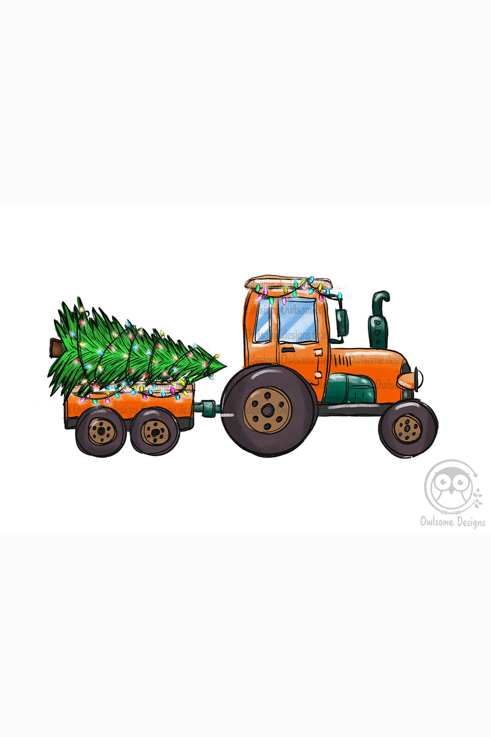 Christmas Tree On The Tractor - pinterest image preview.