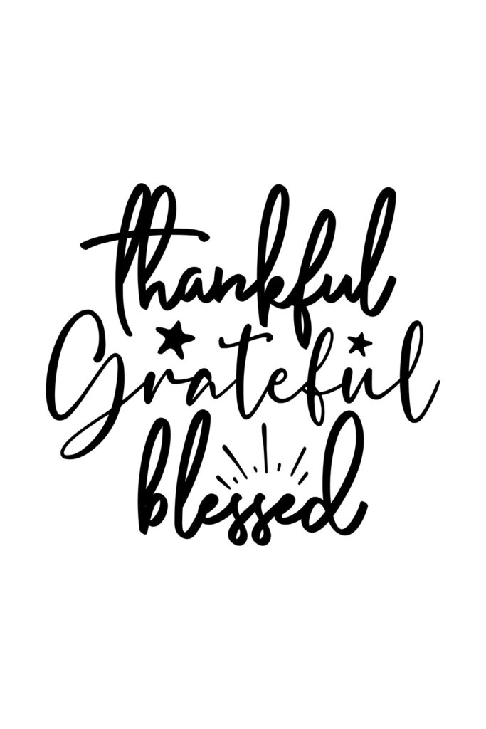 Thankful Grateful Blessed SVG Designs - MasterBundles