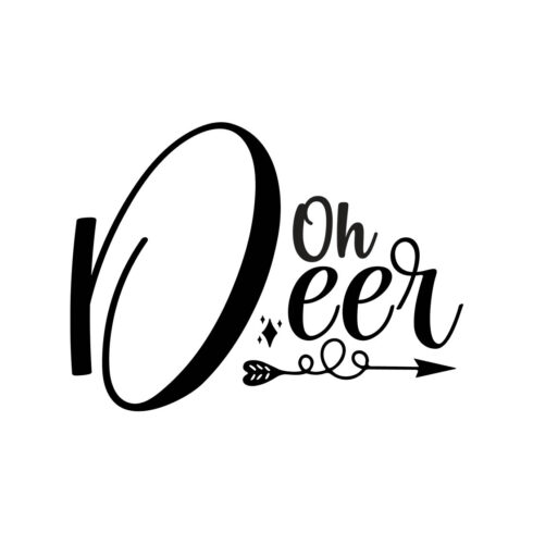 Image with irresistible black lettering for Oh Deer prints.