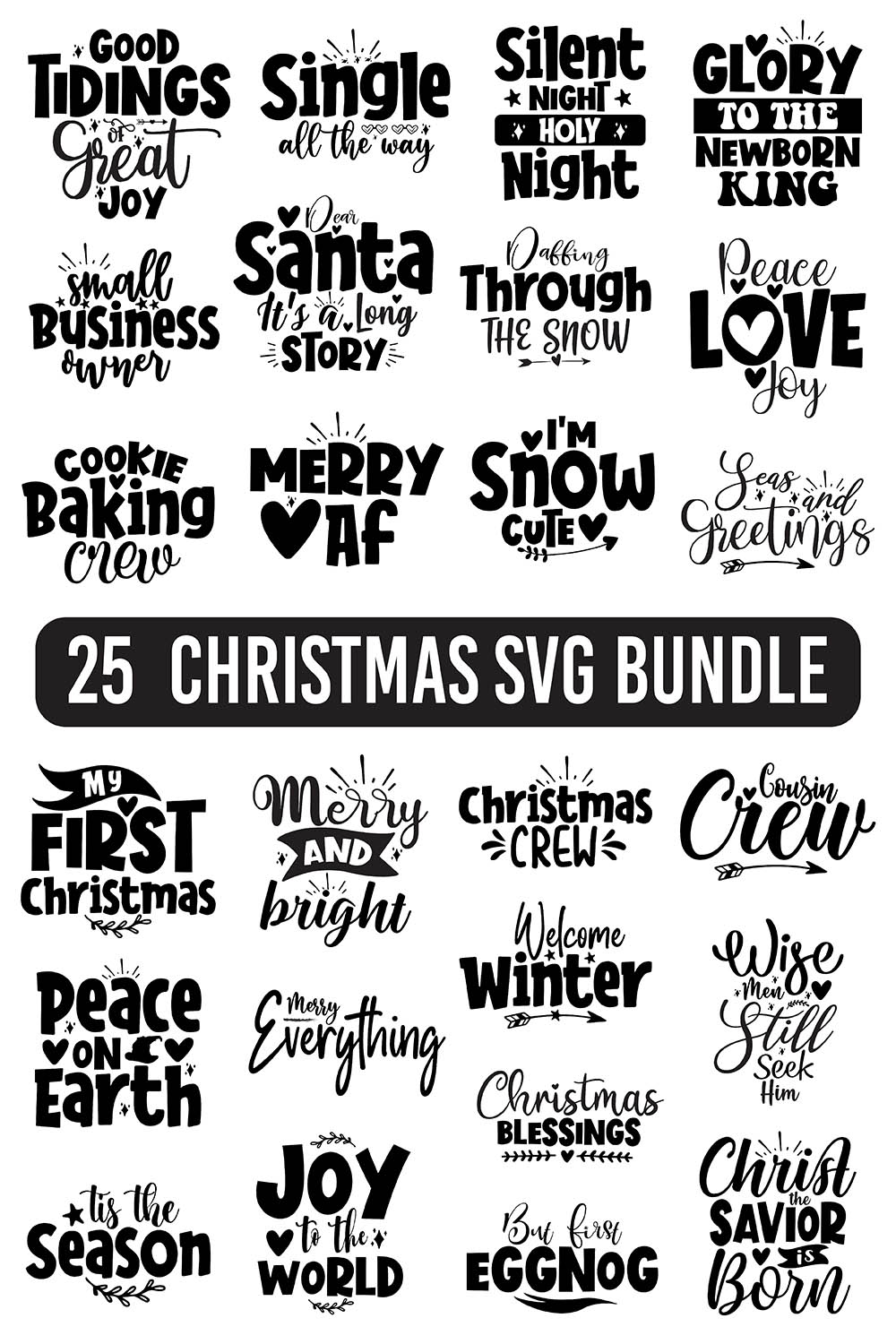 Christmas SVG Bundle - pinterest image preview.