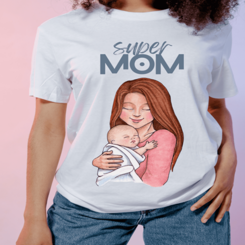 Super Mom T-shirt - main image preview.