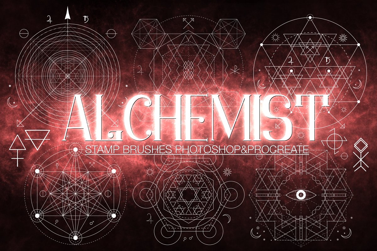 Cover image of Alchemist Stamp Brushes PS/Procreate.