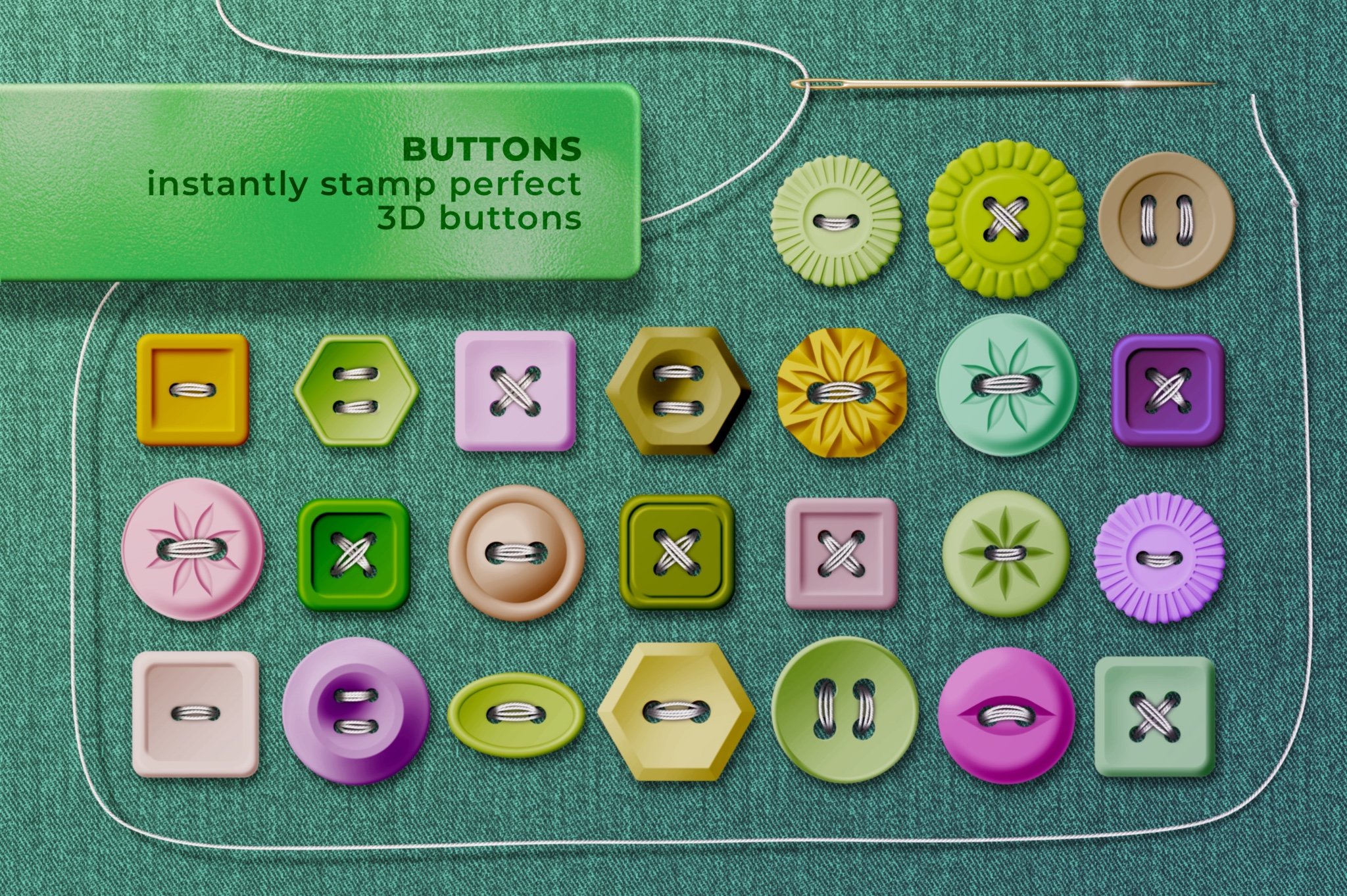 Si nice and multicolor collection of the buttons.