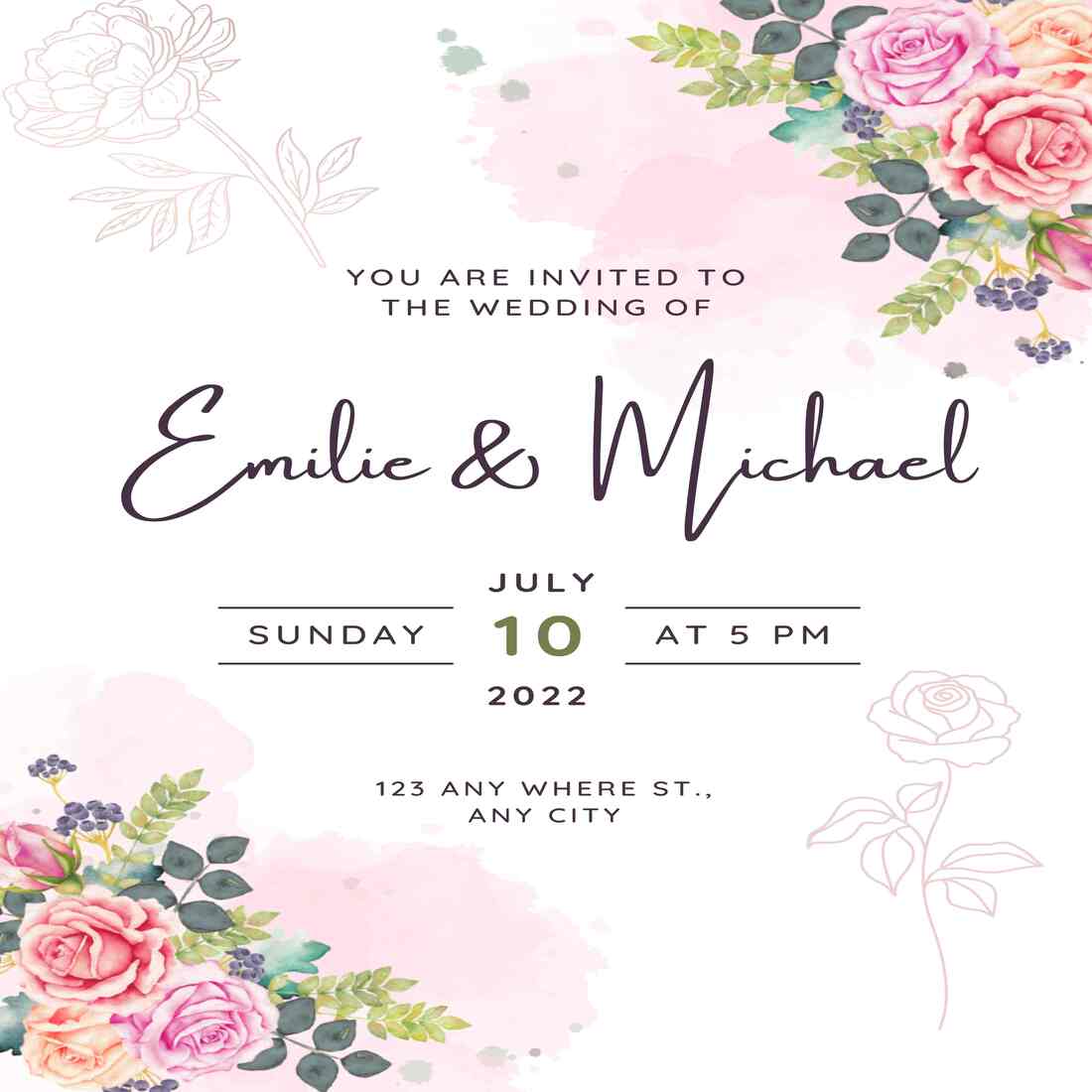 Use this invitation for your wedding guests.