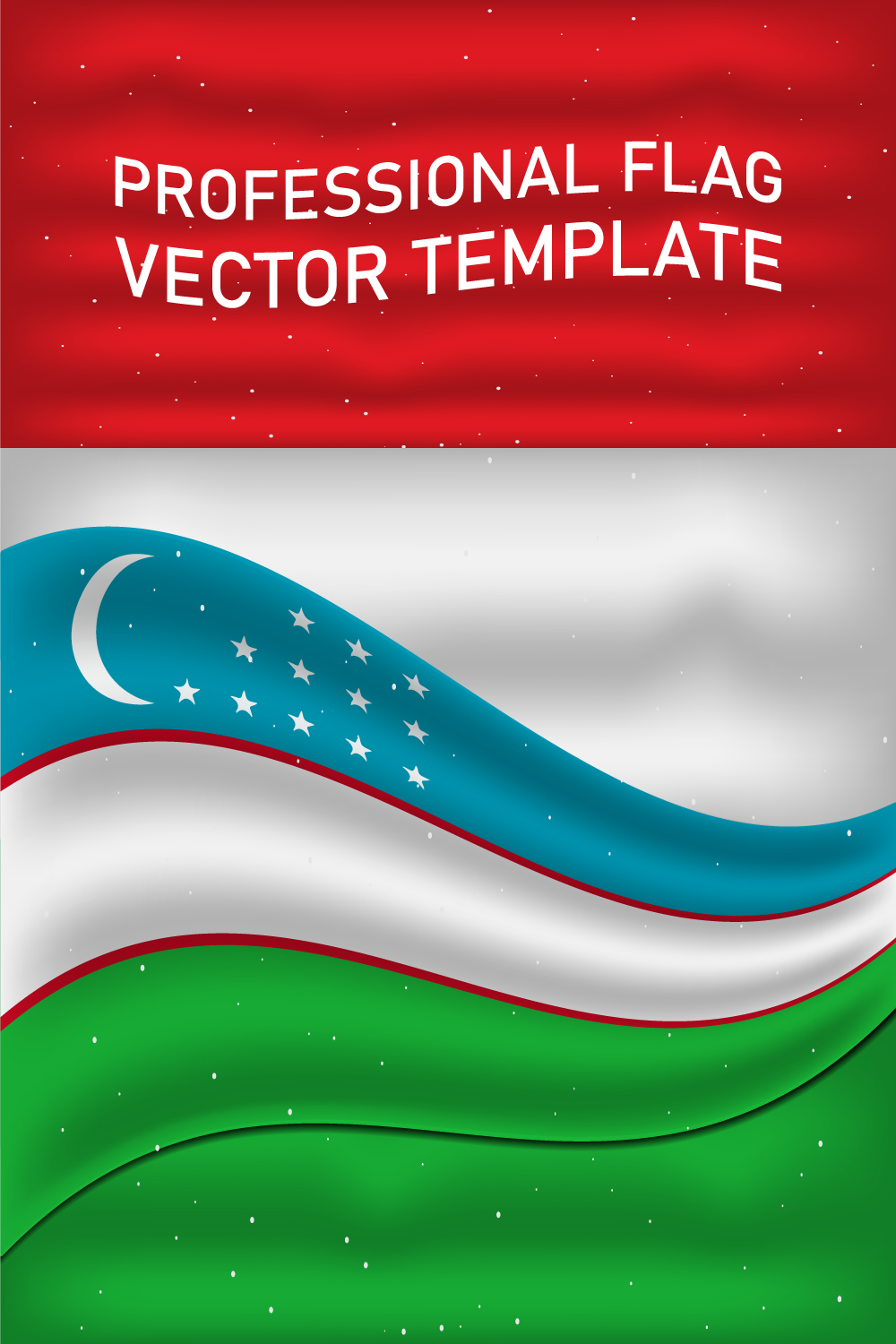 Wonderful image of the flag of Uzbekistan.