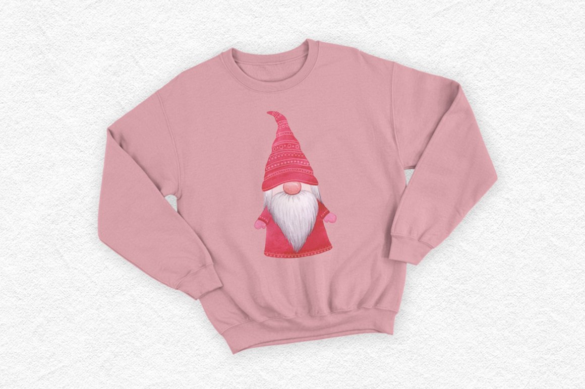 Pint sweater with the delicate gnome.