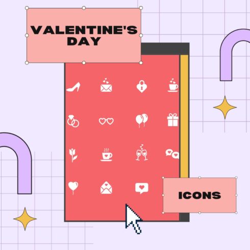 Valentine's Day Icons.