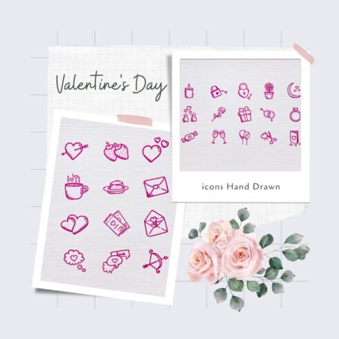 Valentine's Day Icons Hand Drawn - main image preview.