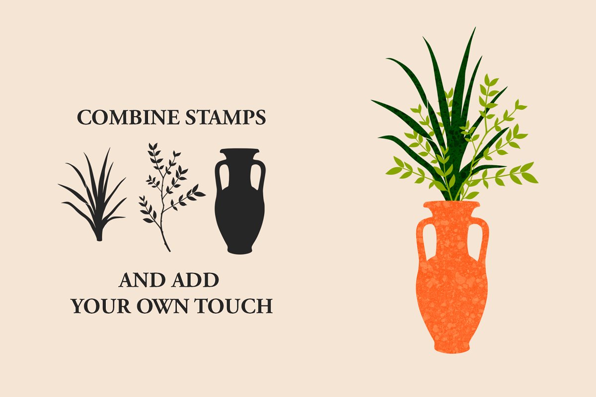 Combine stamps and add your own touch.