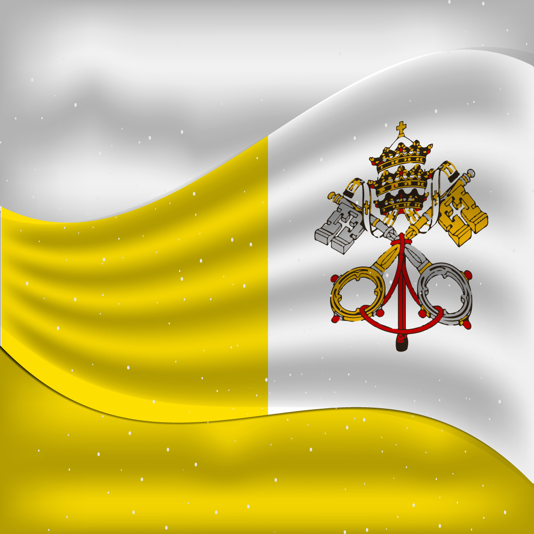 Wonderful image of the flag of the Vatican.