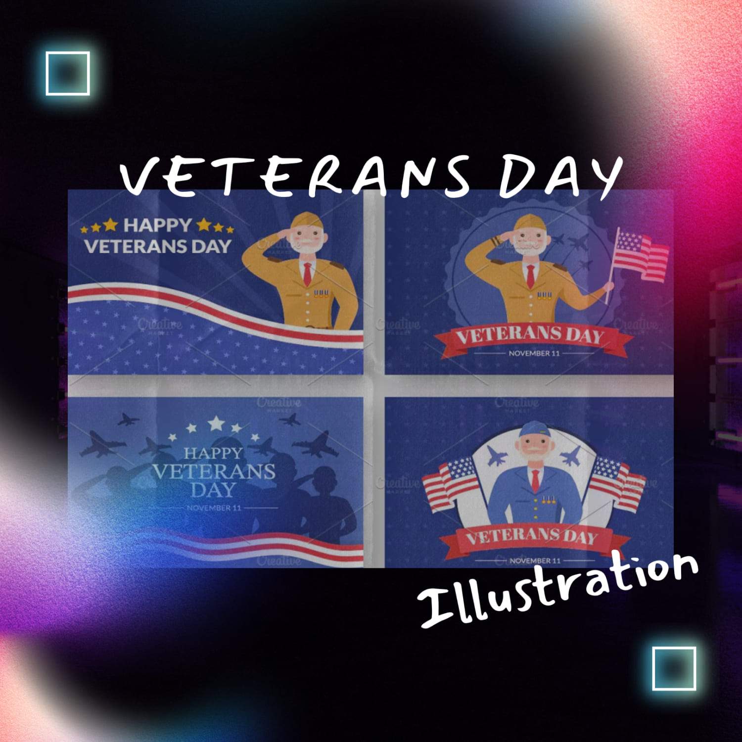 14 Veterans Day Design Illustration.