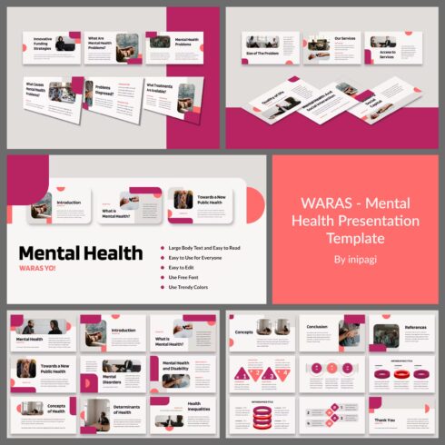Waras mental health presentation template.