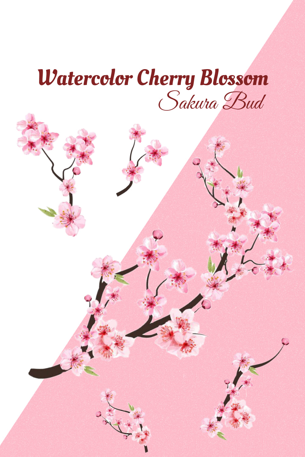 watercolor cherry blossom sakura bud pinterest 375