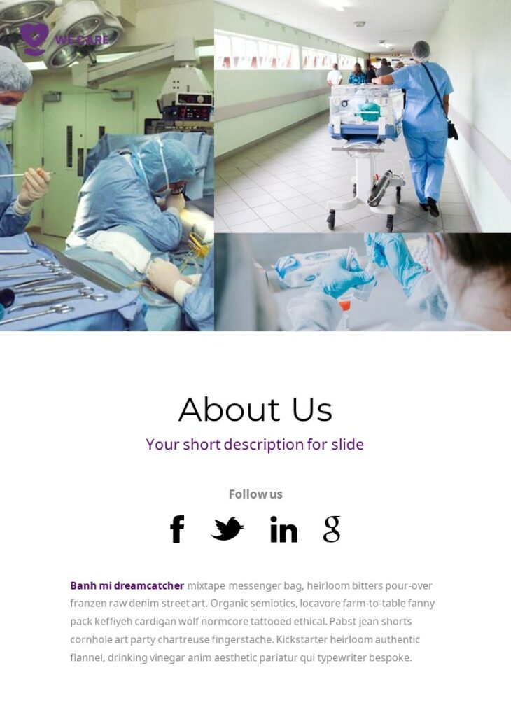 We Care Presentation Template: 50 Slides PPTX, KEY, Google Slides ...