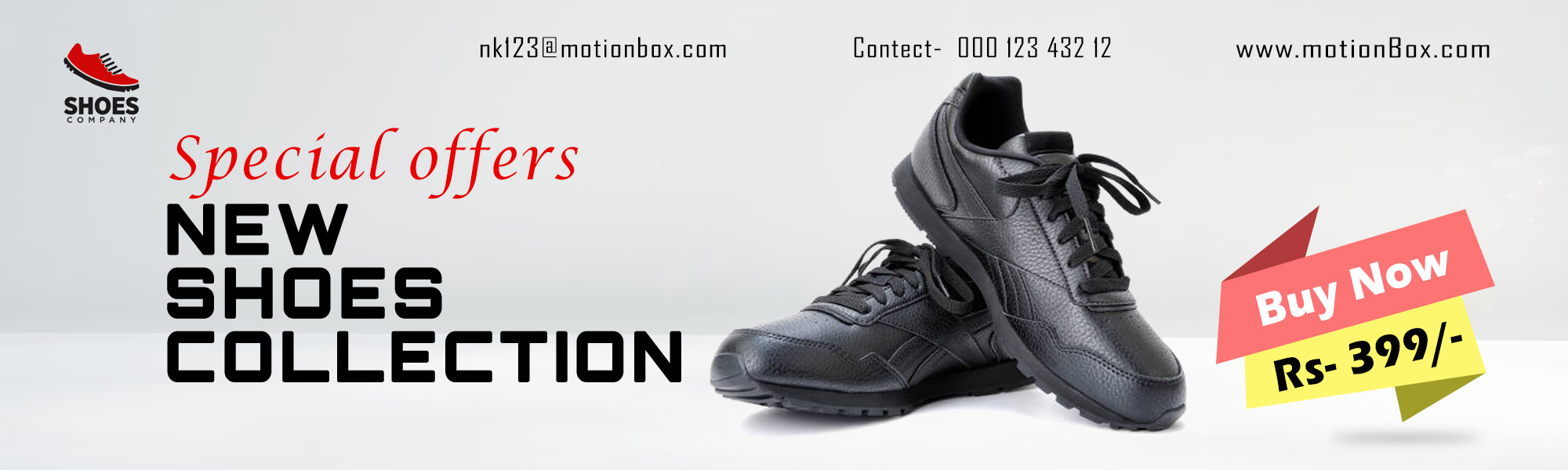 Web Shoes Style Banner Design preview image.