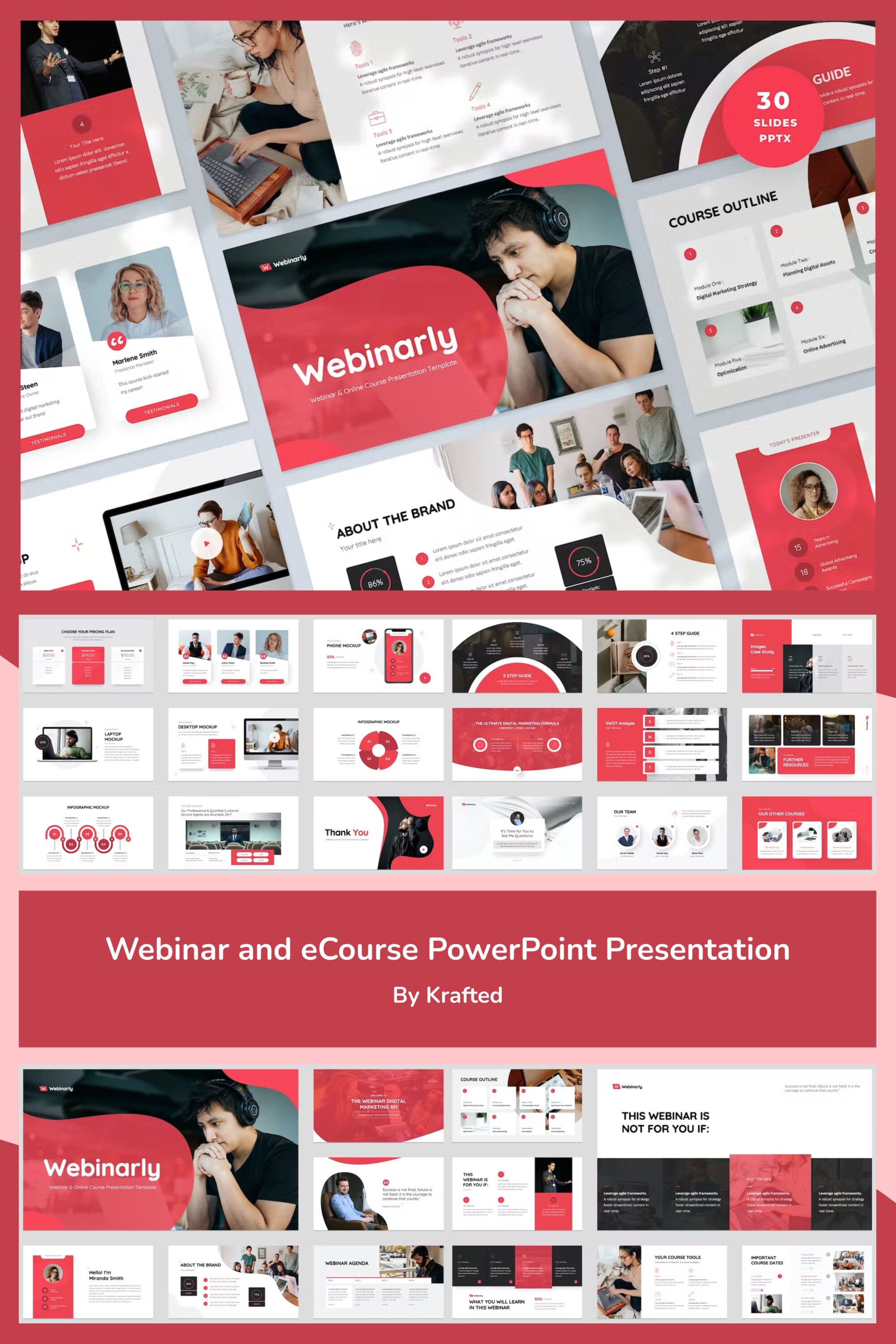 Webinar and eCourse PowerPoint Presentation - pinterest image preview.