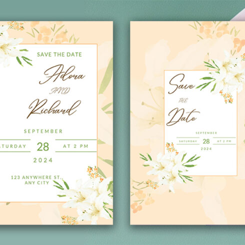 Luxury Wedding Invitation Card Template - MasterBundles